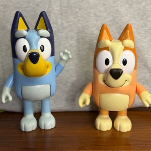 Disney Best Friends BLUEY 10” & BINGO 9”Large Toys Poseable Action Figures Set